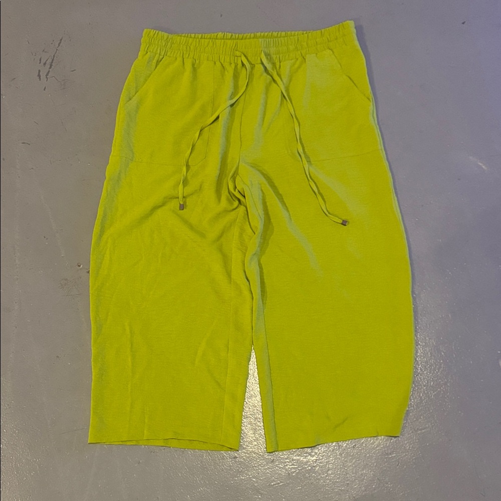 Vibrant Lime Cropped Pants
